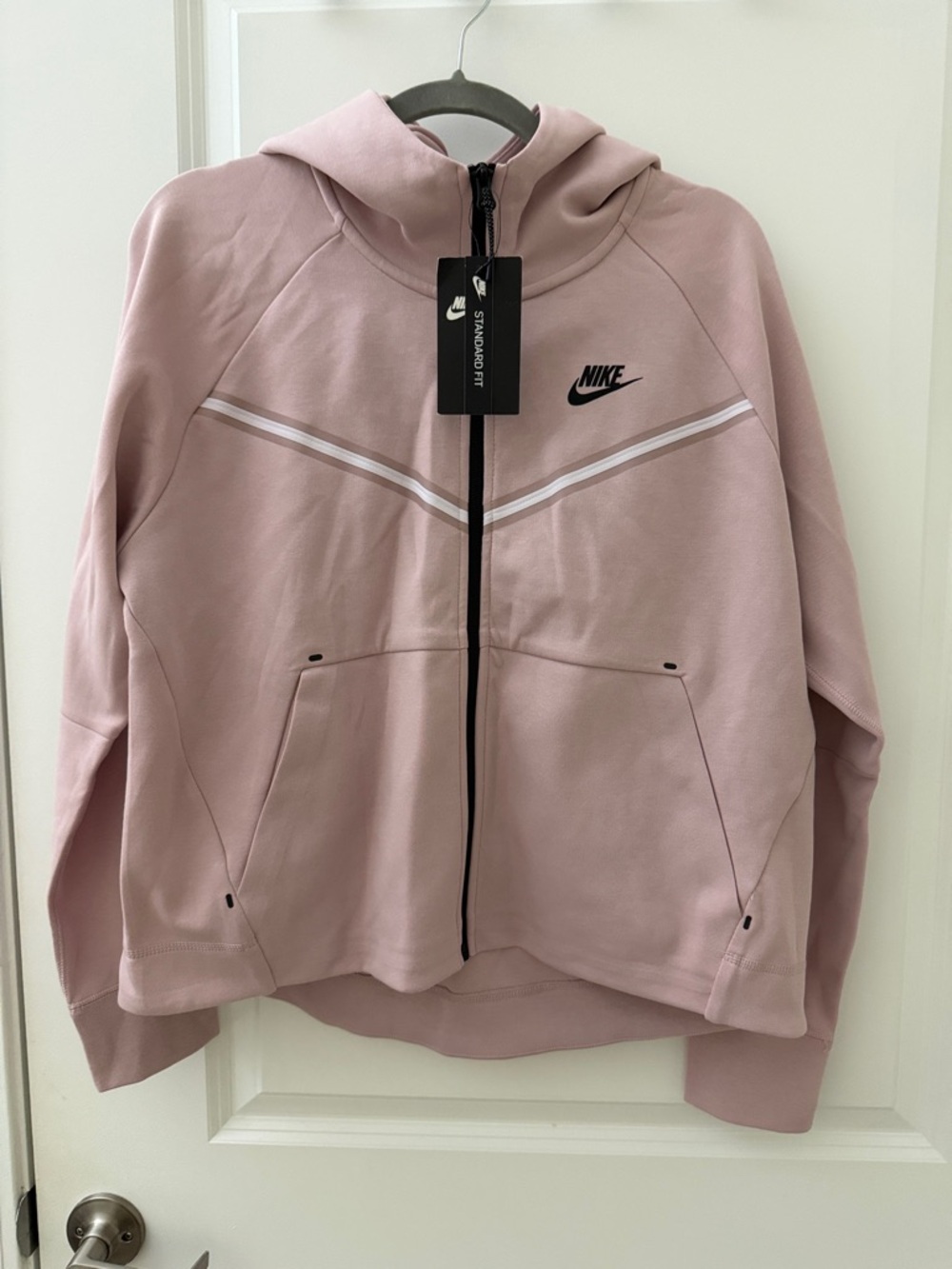 Nike Light Pink Full-Zip Hooded Sweatshirt